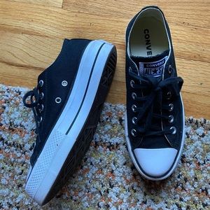 Black and White Platform Converse